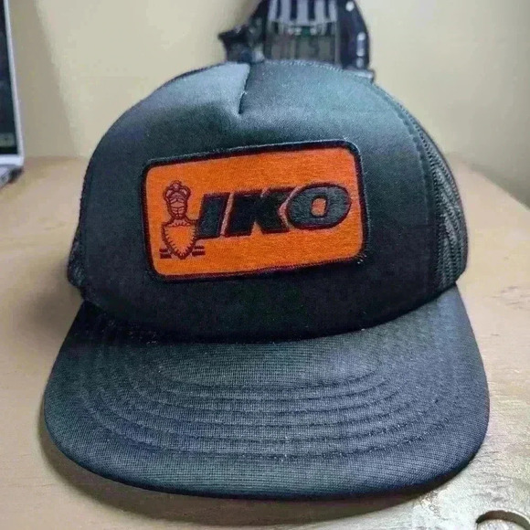 Vintage IKO Roofing Mesh back  Trucker Hat Snapback - Picture 1 of 6